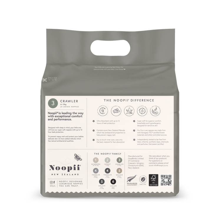 Noopii NZ Crawler Nappies Subscription - save with a nappy subscription